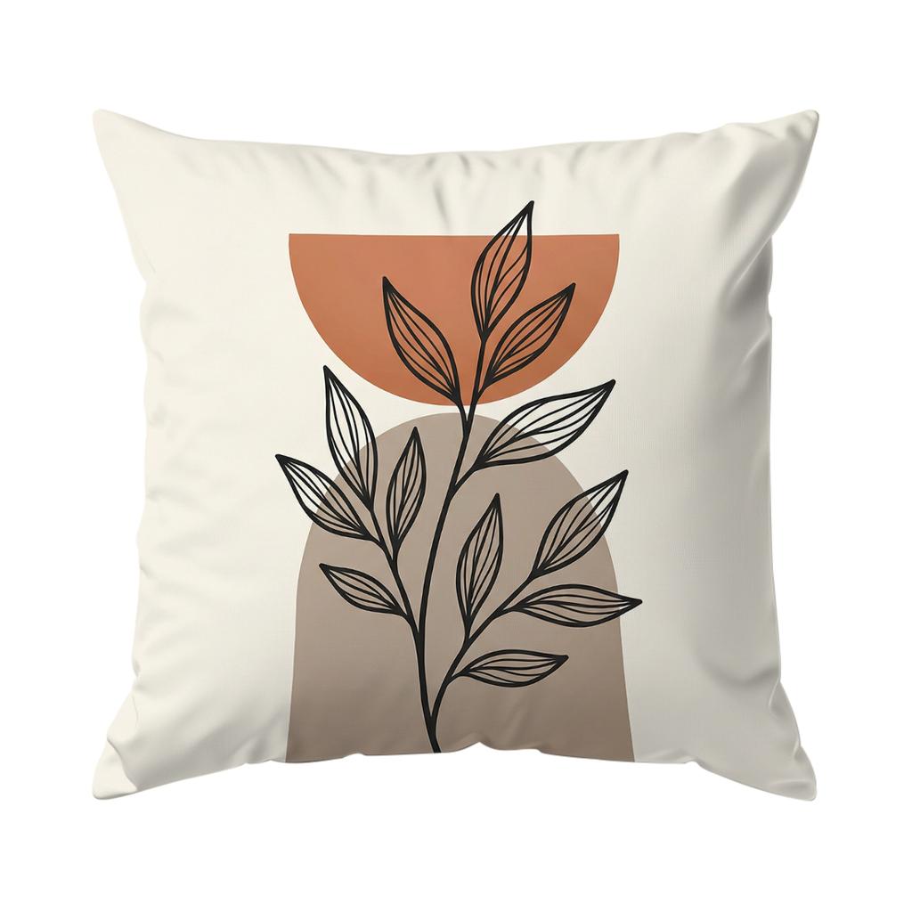 Modern Geometric Plants Pillowcase Printed Polyester 40/45/50Cm Throw Pillowcover Decorative Sofa Cushion Pillowslip Home Decor