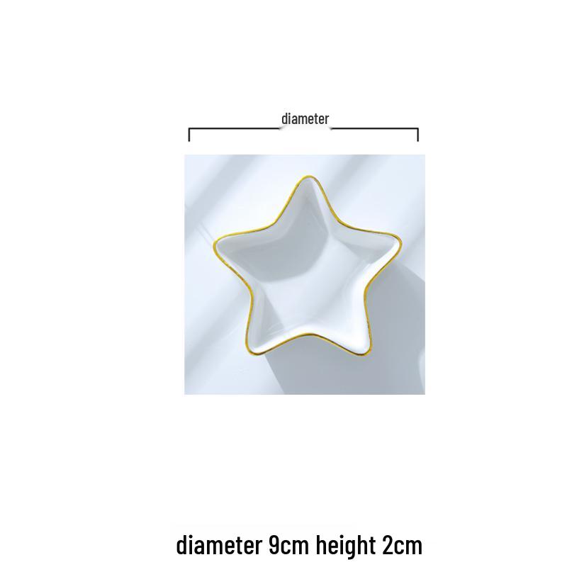 Europejski zestaw ceramicznych naczyń na przyprawy i sosy ze złotym rantem