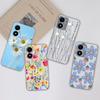 Étui de téléphone pour Vivo Y27 Y15 Y21 Y20 Y36 Y33 Y02S Y10, coque arrière de luxe antichoc, sac de téléphone Transparent mat en Silicone souple, fleur pour Vivo pare-chocs