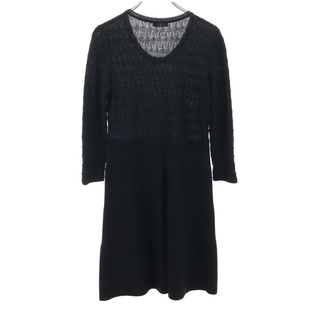 MAX&CO Long Sleeve Knit One Piece S Black Women Used