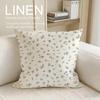 Small Floral Plaid Cushion Cover Linen Decorative Pillowcase Set Pcs X X X Breathable Washable Sofa Cushion Cover