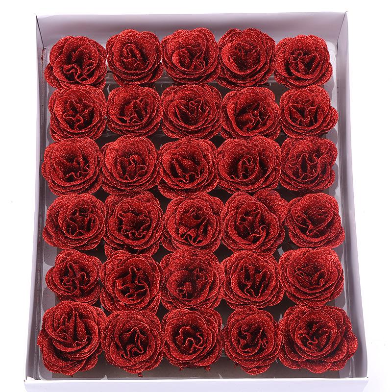 Rose Gold Crystal Glitter Blue Enchantress Flower Bouquet DIY Kit for Valentine's Day