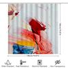 Brightly Colored Bathroom Shower Curtain, Modern Abstract Art Print Watercolor Design In Red, Yellow Blue Colors For Home Decor