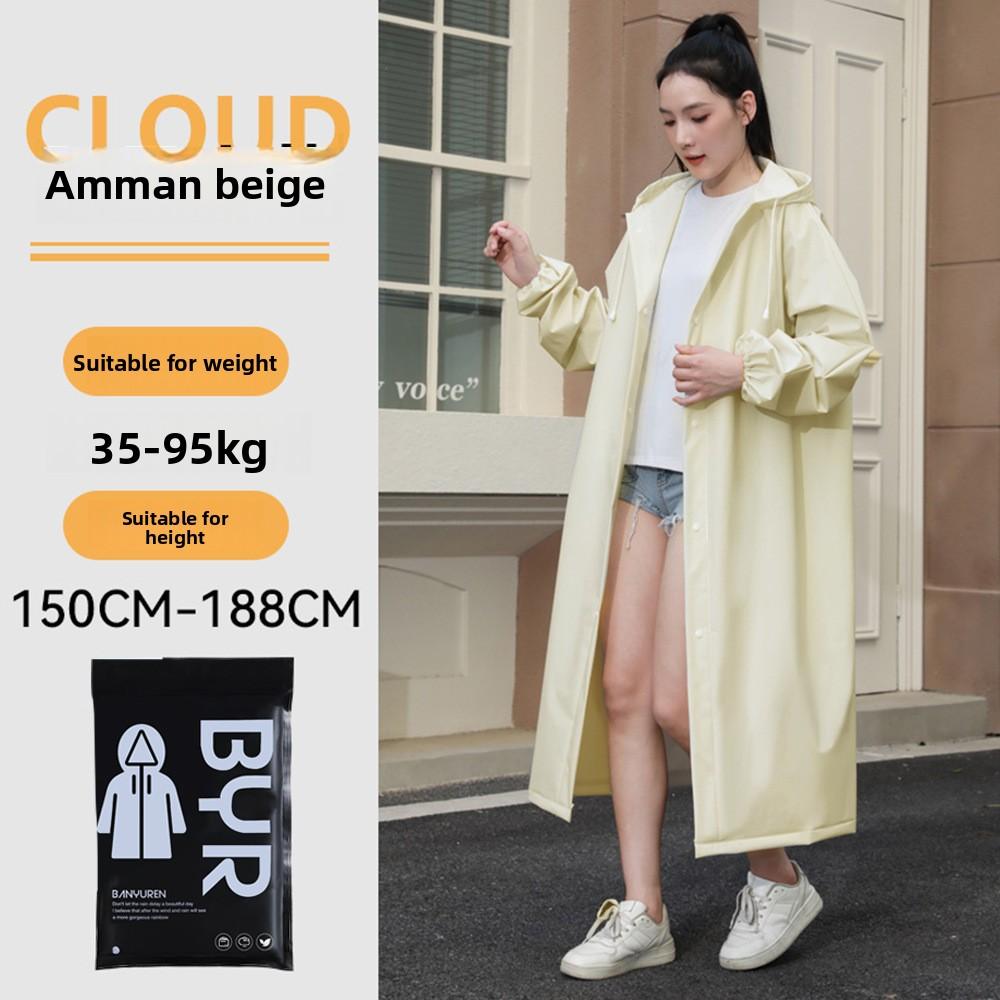 Thickened Adult Rain Jacket, Windproof And Waterproof EVA Thickened Full Body All In One Raincoat, Outdoor Cycling, Portable Raincoat