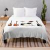 Musical Instruments TB 1965 Vintage Throw Blanket