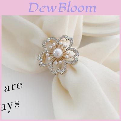 Large Oval Floral Scarf Clip Elegant Alloy Belt Buckle For Women**