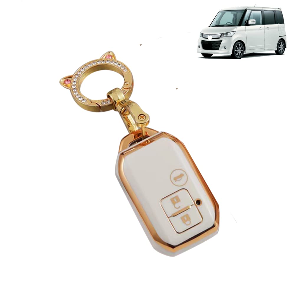 Suzuki key case Suzuki TPU Suzuki case Suzuki case Key cat ears 3 buttons белый