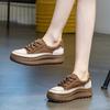 Casual Single-piece Flat Lace-up Comfortable Women's Retro-style Soft Leather Nurse Shoes