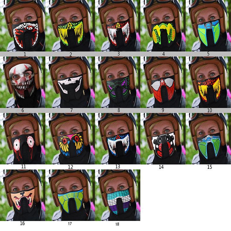 El Led Draad Halloween Pasen Rave Masker Lichtgevend Kostuum Masker Paas Decoraties