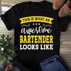 Bartender Job Title Employee Funny Worker Bartender T Shirts Funny Women T Shirt Cotton Tees
