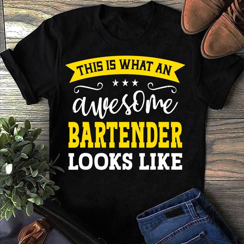 Bartender Job Title Employee Funny Worker Bartender T Shirts Funny Women T Shirt Cotton Tees S