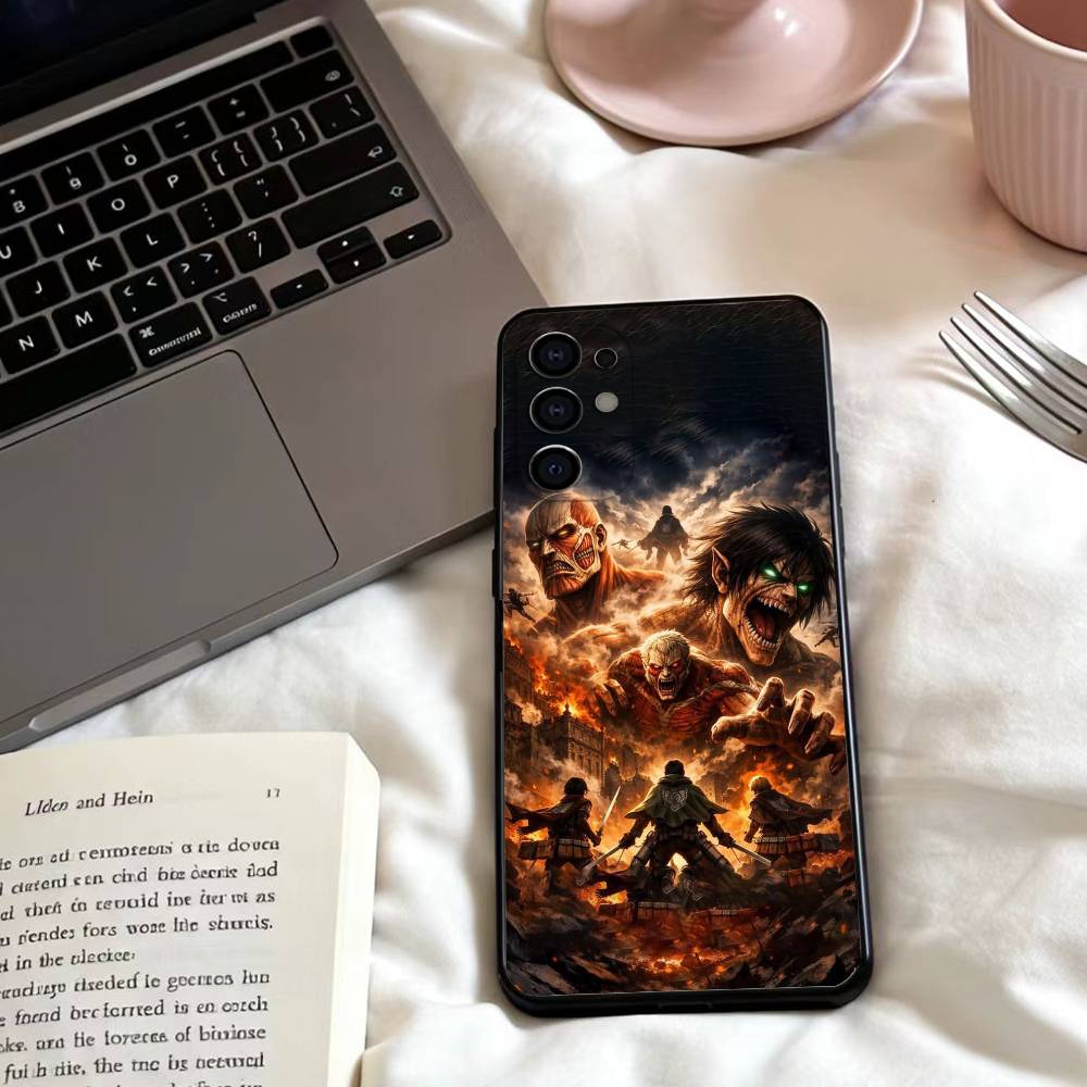 HOT A-Attack on TitanS  Phone Case For Samsung S25,24,23,22,30,21,10,9,Ultra,Plus,Lite,FE,4,5 G Soft Black Case