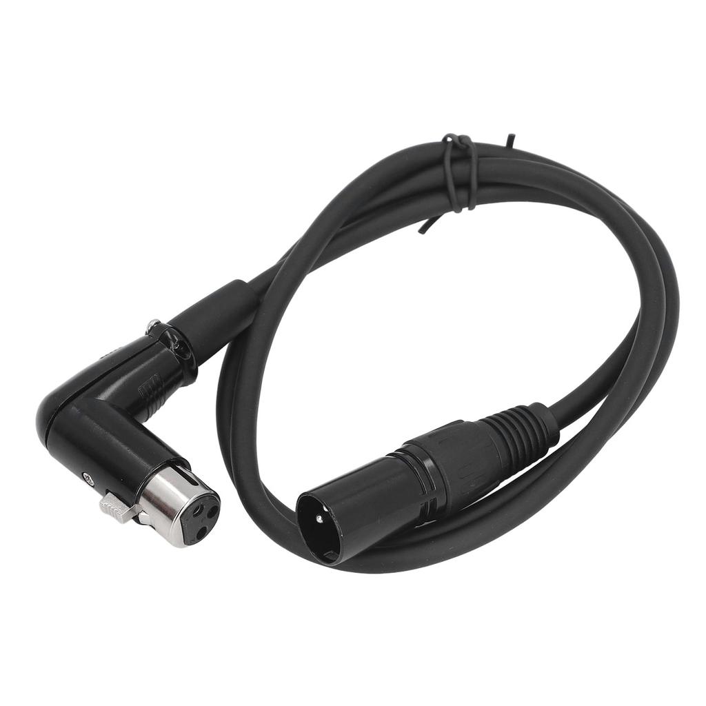 XLR Звуковой Кабель Прямой Мужской к 90-градусному Угловому Женскому Кабель 3-контактный Сбалансированный Микрофонный Шнур 1 Met