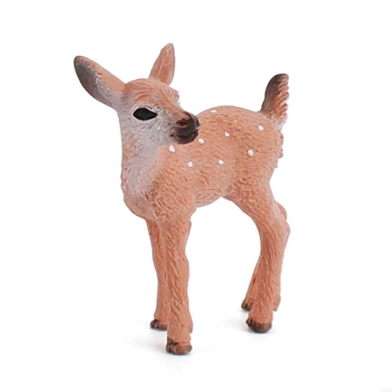 

62KD Artificial Deer Family Figurines Miniature Cake Toppers Home Decoration