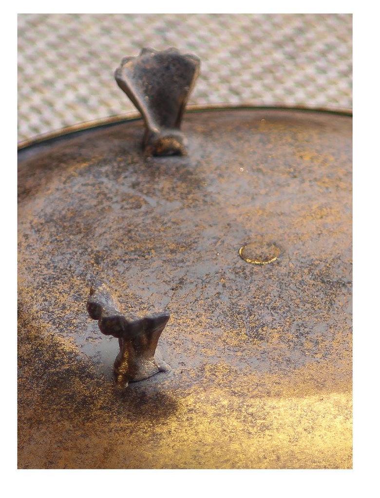 Antique Gold American-Style Bird Feeder & Garden Tray for Studio Photography and Fruit Display