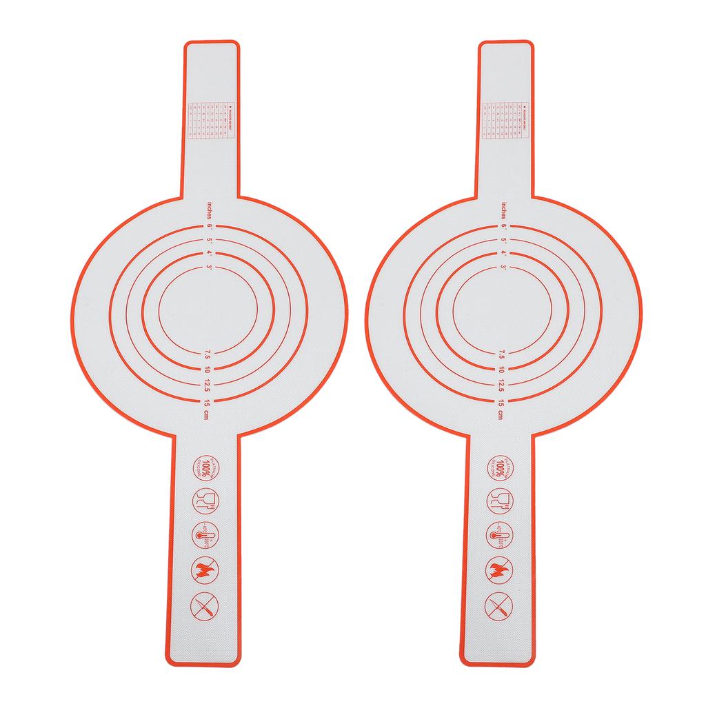 2pcs Bread Sling Silicone Heat Resistant Reusable Anti Stick Bread Baking Mat for Cooking Red