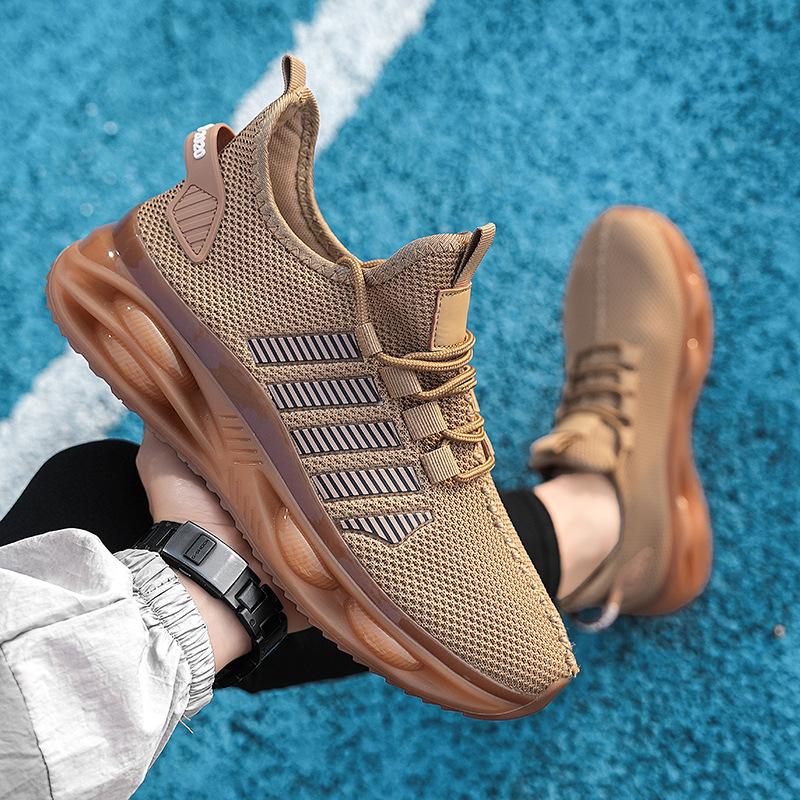 Live Summer New Large Size Casual Men's Shoes Teen Men's Flying Weaving Mesh Sneakers Breathable Running