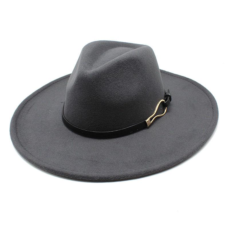 Big Eaves Peach Heart Bump Top Woolen Metal Buckle Top Hat Men'S And Women'S Jazz Hat British Felt Hat