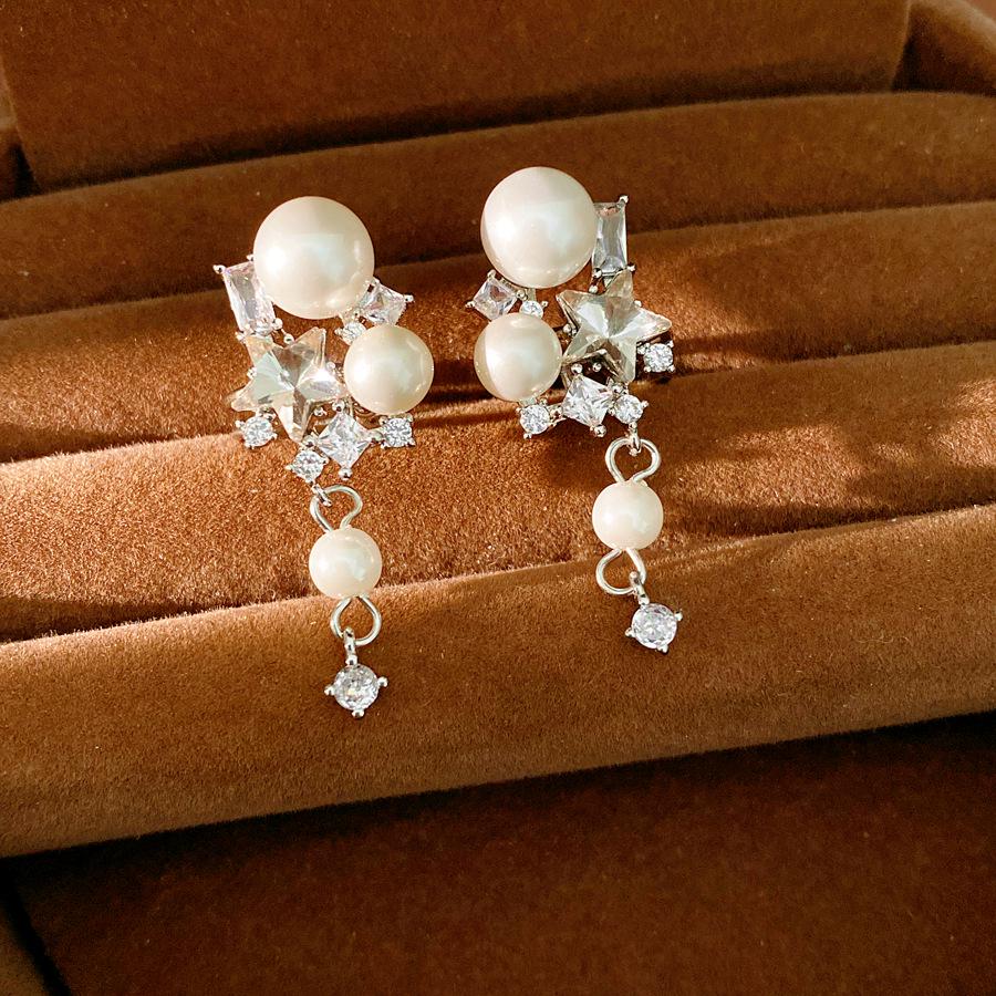 Zircon Star Pearl Ear Clip: Elegant, Luxurious, and Versatile Cartilage Earring