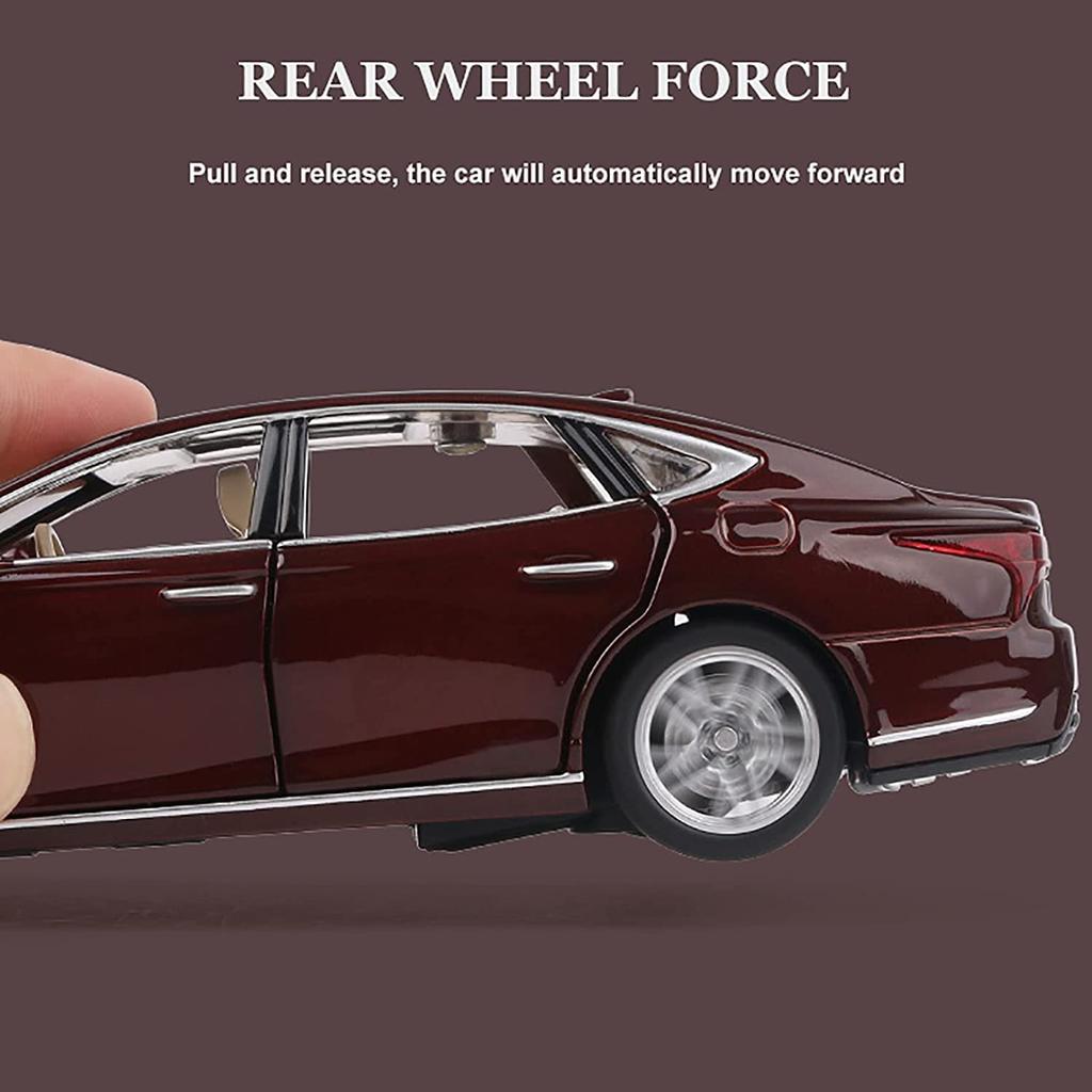 1/32 Scale LEXUS LS500 Diecast Alloy Car Model, Boy Metal Toy Car Simulation Car Model Decoration with Pull Back Sound and Light