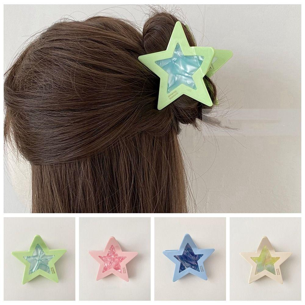 

Y2K Звезда Уксусная Кислота Волосы Коготь Пентаграмма Звезда Персонализированная Девушка