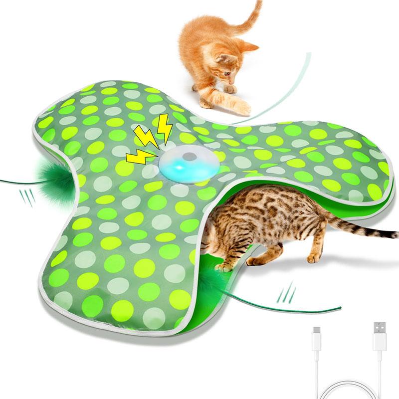 Real Mouse Squeaky Automatic Hide and Seek Interactive Chase Game with Flashing Lights Self-Hi Relieving Stuffy Pet Toy