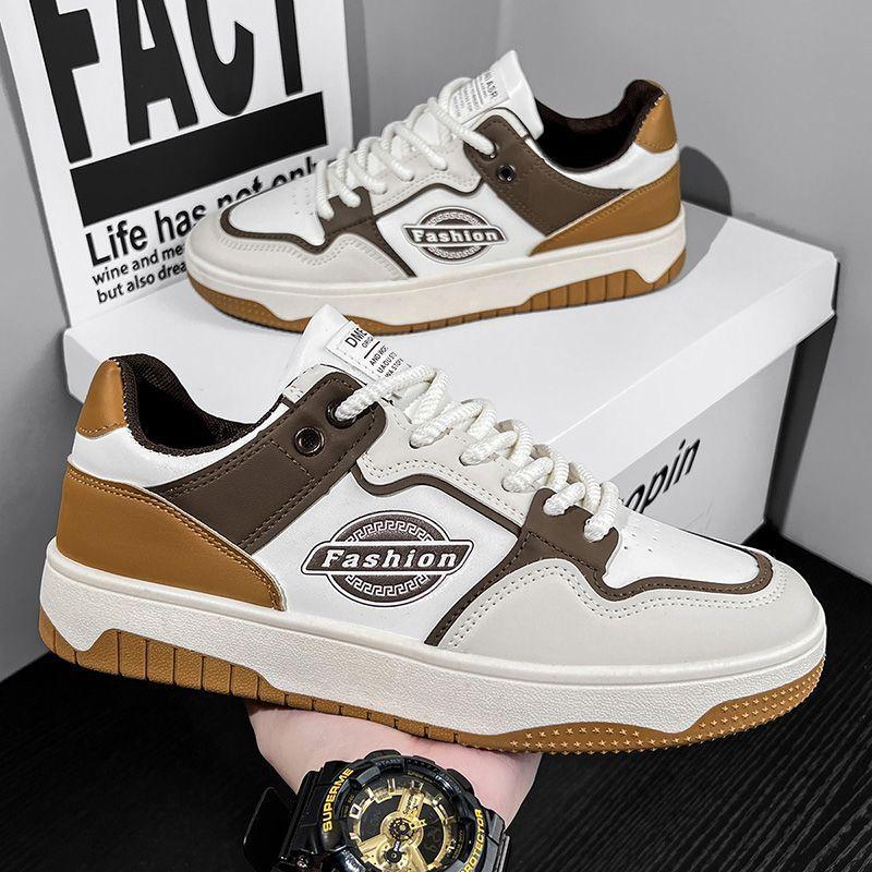 Men's Shoes Spring New Trendy Men's Versatile High End Lightweight Soft Sole Sports and Casual Small White Flat Shoes