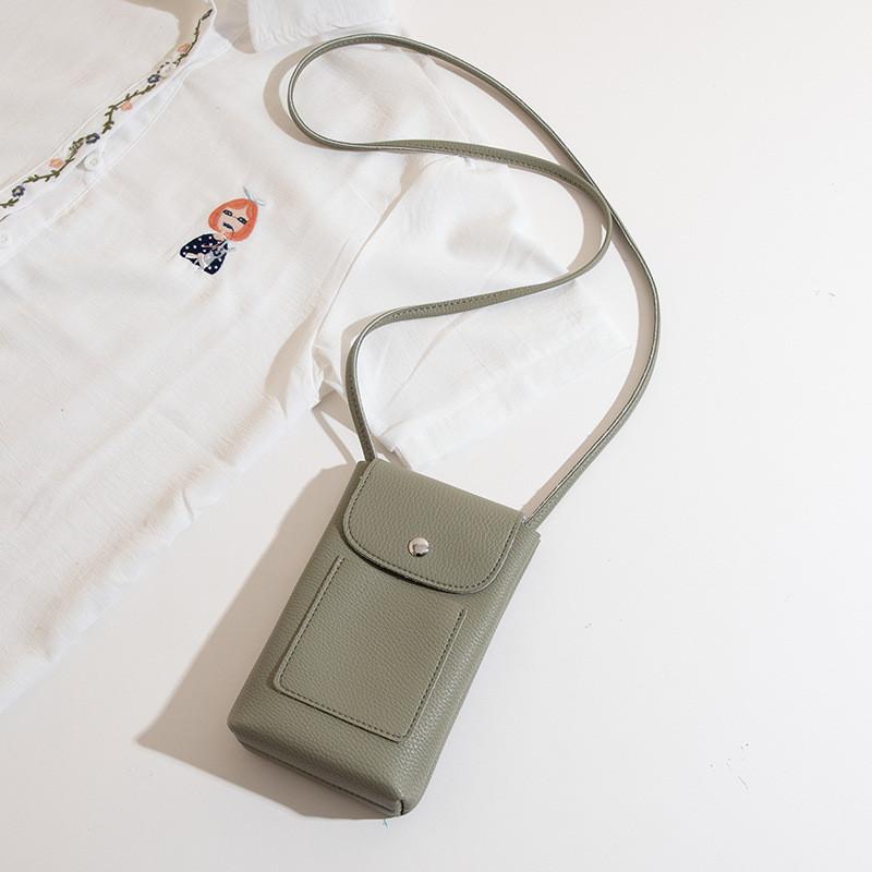 IELGY Adjustable Shoulder Strap High-End Soft Leather Cross-Body Mobile Phone Bag Shopping Walking Mini Pouch