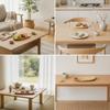 LeafShaped Tray Elongated with Handle Wood Wooden Serving Platter for Tabletop Display, Tea