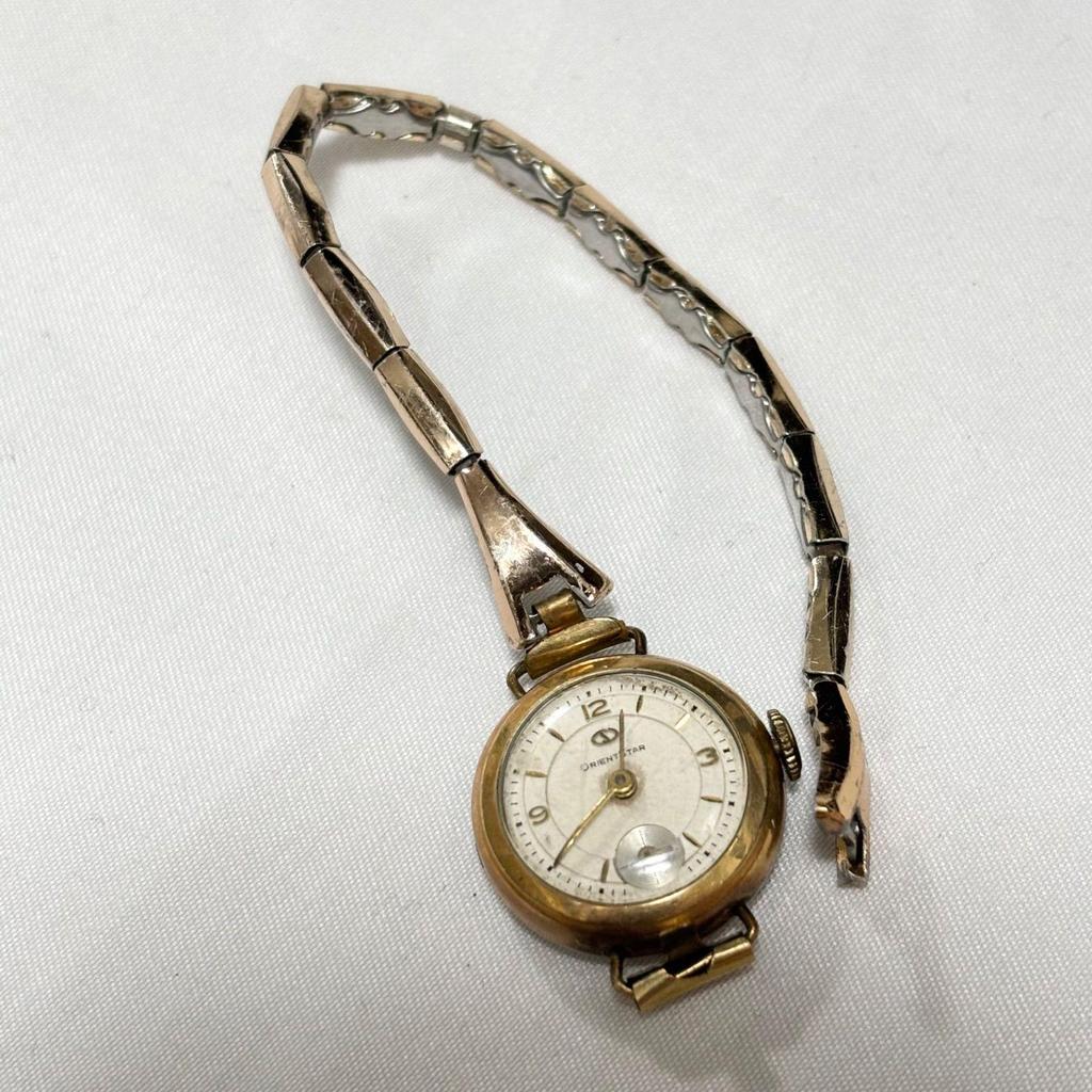 Used [] ORIENT STAROrient StarWhite x GoldN.8022Hand-wound watchWorking itemWorking itemGoodsTearing