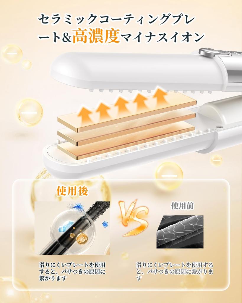 Cordless Mini Hair Straightener New Portable Straightener for Bangs High 7 Temperature 18mm Wide Movable Rapid 60 Minutes Continuous Curling