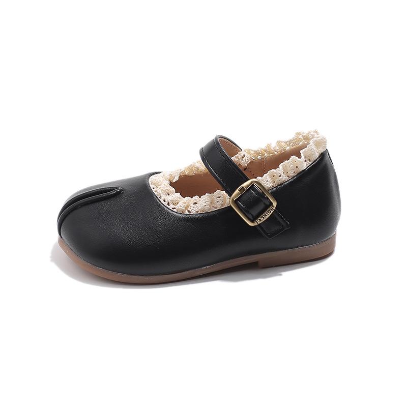 2026Spring new girls  leather shoes Children s princess shoes Fashionable children s shoes Elegant Sheepskin Performance Shoes 22Inner Length14cm чёрный