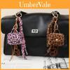 Handmade Faux Leather Leopard Print Bag Charm With Tassels For Fashion Accessories