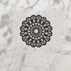 1pc Black Iron Mandala Wall Art Intricate Metal Decor for Bedroom Zen Space Relaxation Corner Symmetrical Wellness Gift