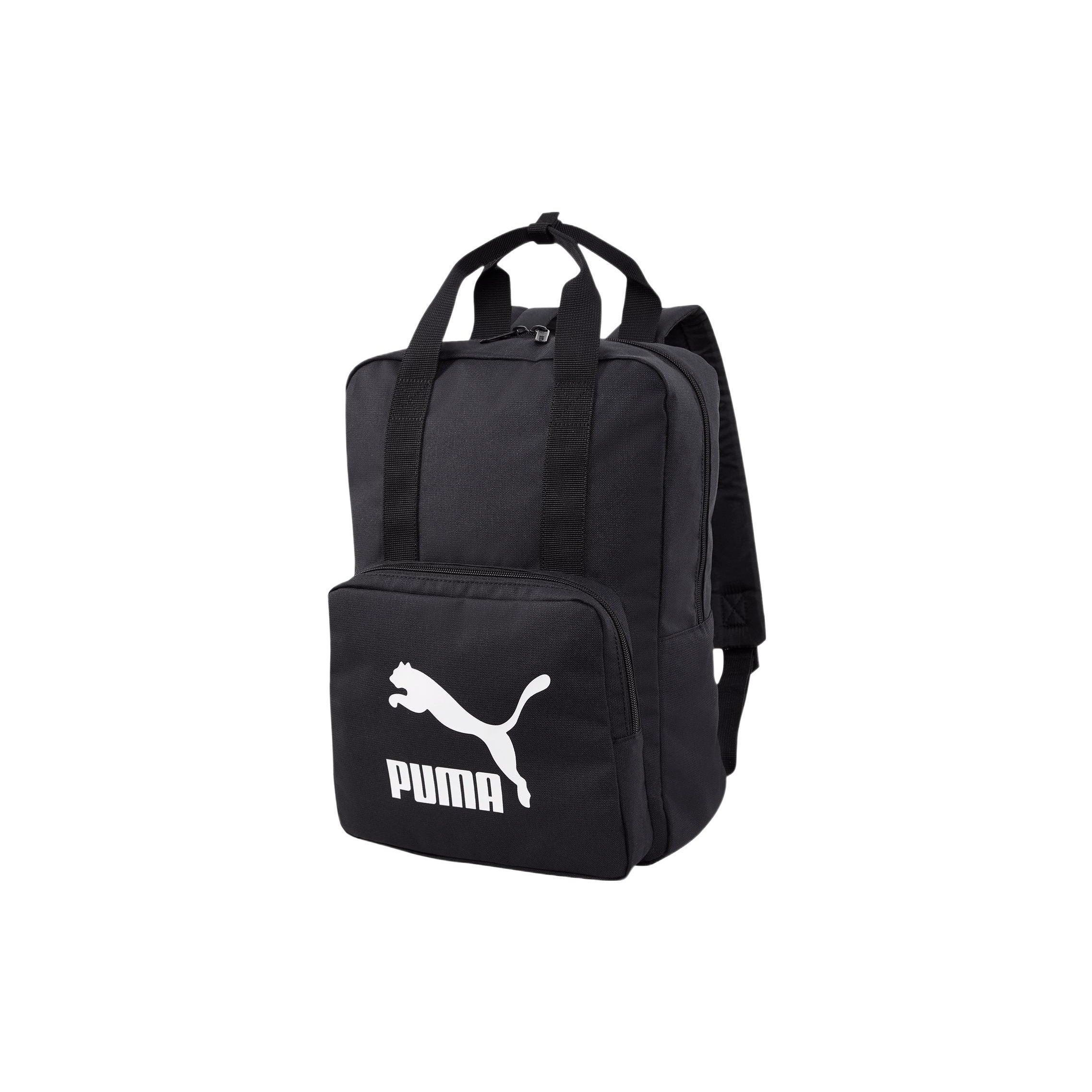 Puma Originals Urban Classic Large Logo Fabric Backpack Unisex Backpack Black 078481-04 Black