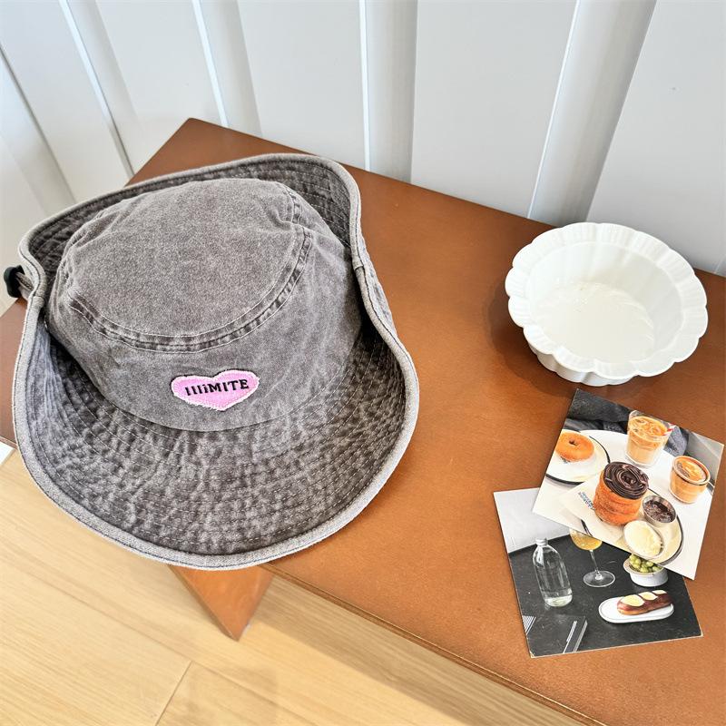 Mountaineering Sun Hat Sun Protection Bucket Hat Shade Pink Love Letter Cowgirl Face Cover Cycling Outdoor