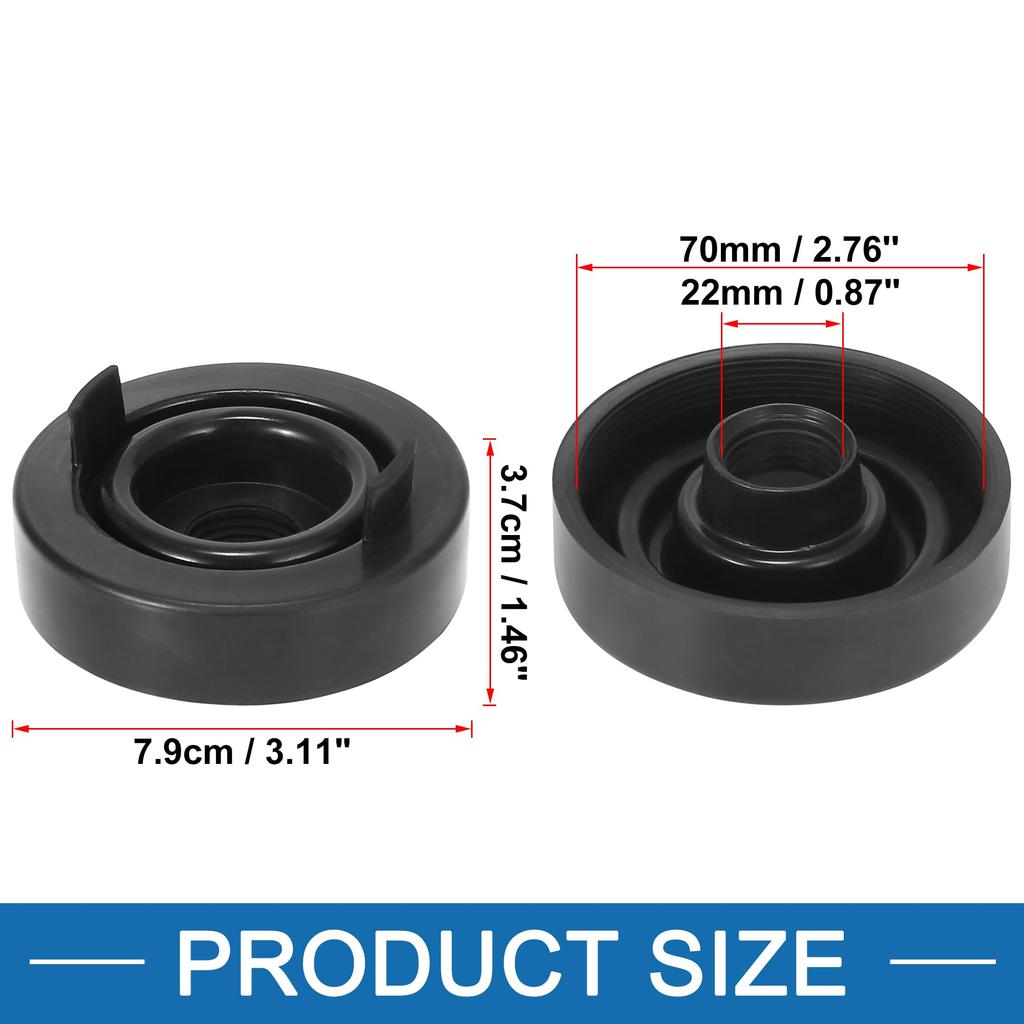 A ABSOPRO Car Rubber Housing Seal Cap 70mm Inner Diameter Headlight Dustproof Cover Waterproof Cover (Set of 2)