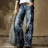 Fashion Women's Casual Solid Pockets Hip Lift Skinny Floor Broad Leg High Waist Pants