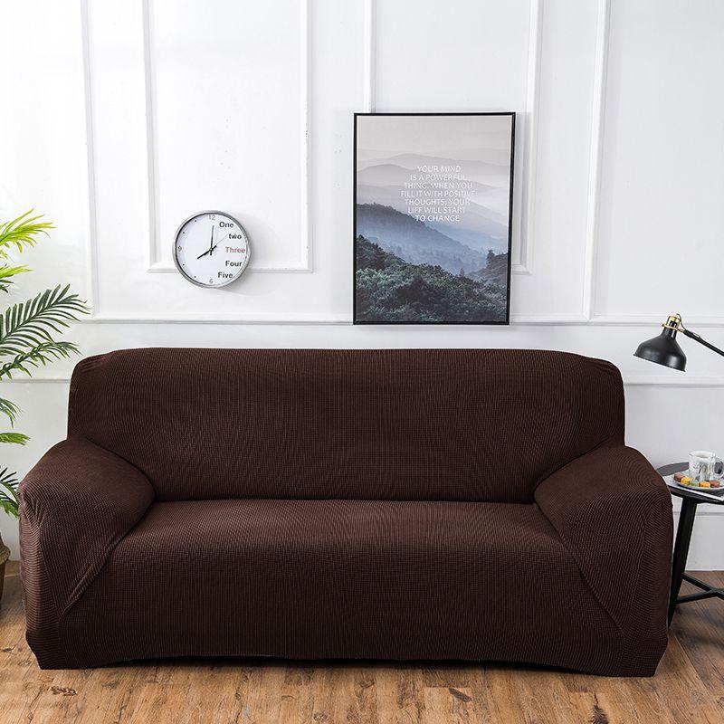 Luxurious Stretch Home Chair Sofa Cover In Solid Color For All Season Comfort