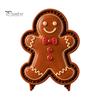 Festive Gingerbread Man Pastry Tools Christmas Mini Pie Mold, 3D Relief Embossed Hand Baking Holiday Pressed Dough Stamps Reusable DIY Press Mold for