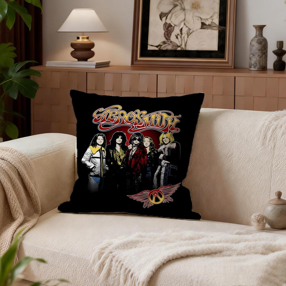 Band A-Aerosmith Cushion Cover Cushion Cover Set 4Pcs 50X50 45X45 40X40 Pillowcase Decorative Sofa Home Decor