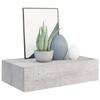VidaXL 2x Wall-Mounted Drawer Shelves Floating Cabinets Hanging Shelves Wall Brackets Living Room Living Room Concrete Grey 330252
