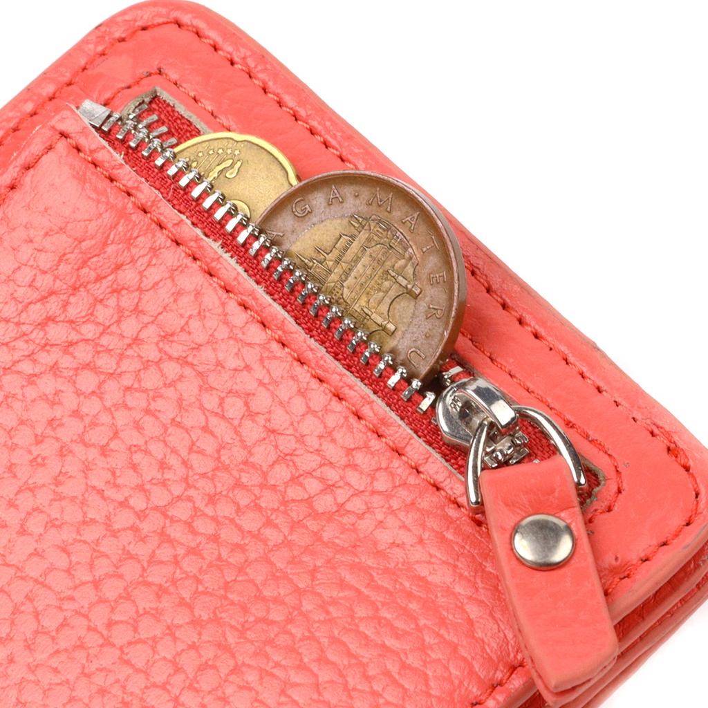 Small Women's Wallet Made of Genuine Leather Flotar CANPELLINI 21794 Coral