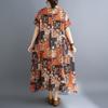 DIMANAF New 2026 Women Plus Size Summer Beach Sundress Loose Casual Maxi Lady Long Dress Floral Print Dress