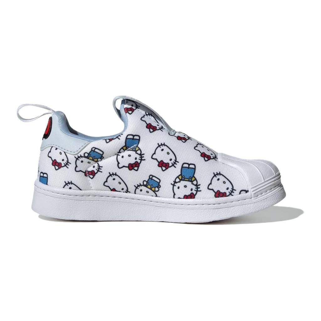 Adidas Hello Kitty x Superstar 360 C White Allover Print Kids Sneakers Cloud-White Halo-Blue Glow-Blue IF7020
