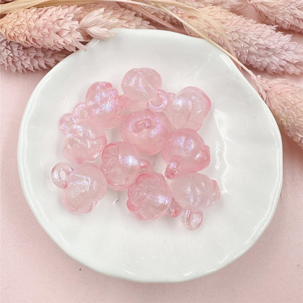 Rose Beads 10Pcs 14*15.5mm DIY Jewelry Accessories Ncklace Acrylic Flower Pendant Fashion High Quantity Popular