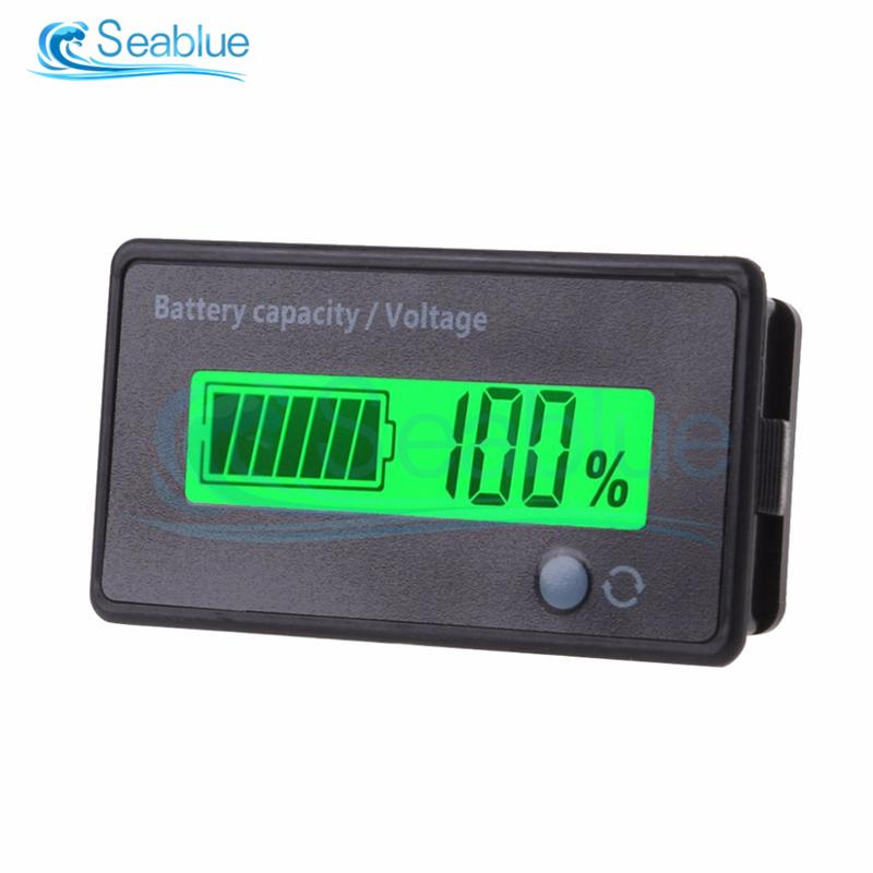 GY-6GD 7-100V Battery Monitor LCD Display Voltage Indicator for Golf Cart RV Lithium Ion Battery With Low Power Alarm