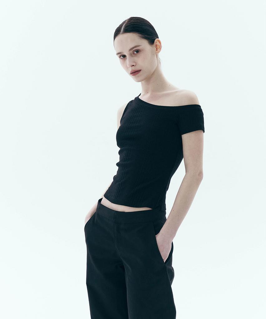 Neo Unbalanced Slim Top Black