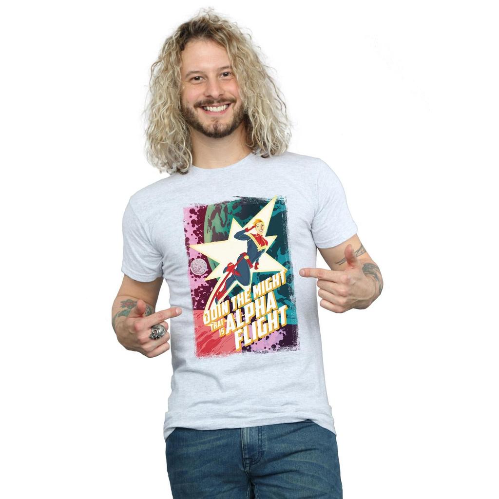 Marvel Mens Captain Marvel Alpha Flight T-Shirt