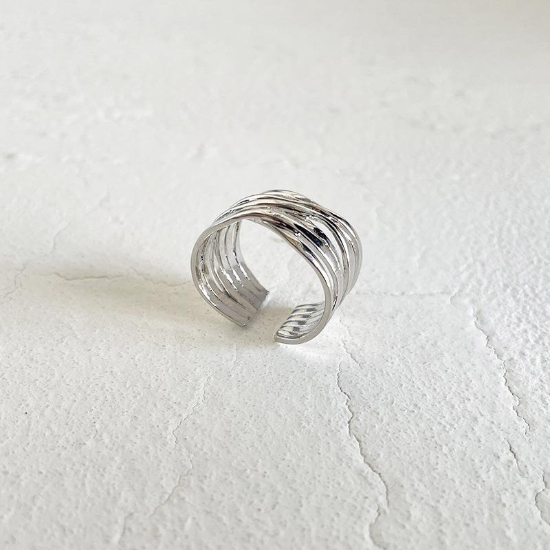 

Нестандартное кольцо Женское открывающееся кольцо Простое индивидуальное кольцо Холодное нейтральное индивидуальное кольцо Opening adjustable